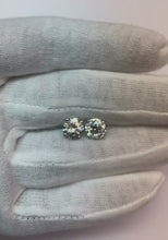 4 Carats Round Cut Prong Set Natural Earth Mined Diamonds Studs Earring White Gold