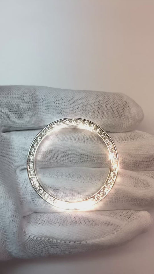 4 Carats Real Custom Natural Earth Mined Diamond Bezel To Fit Rolex Datejust 41 Mm Watch