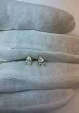 1 Carat Pear Cut Natural Earth Mined Diamond Stud Earring 14K White Gold