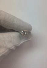 2.50 Carats Heart Center Natural Earth Mined Diamond Halo Ring Two Tone Gold 14K Jewellery