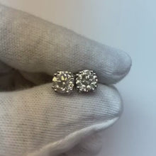 F Vs1 Sparkling 3 Ct Round Cut Natural Earth Mined Diamonds Women Stud Earring White Gold