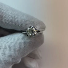 3 Ct Round Cut Solitaire Natural Earth Mined Diamond Antique Style Wedding Ring