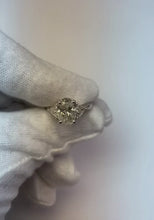 2.75 Ct. Oval Cut & Trilliant Natural Earth Mined Diamond Three Stone Ring New