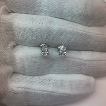 1 Carat Pear Cut Solitaire Natural Earth Mined Diamond Stud Earring 14K White Gold