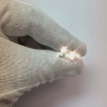 1 Carat Trilliant Cut Natural Earth Mined Diamond Stud Women Earring Pair White Gold 14K