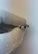 Comfort Fit Sapphire & Natural Earth Mined Diamond Band 2.75 Carats White Gold