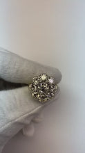 Old Miner Natural Earth Mined Diamonds Halo Ring Round Cut