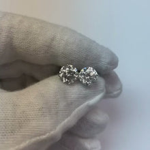 Martini Style Natural Earth Mined Diamond Studs Earrings 4.20 Carats F Vs1