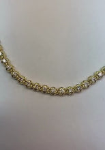 8.8 Ct Natural Earth Mined Diamond Mens Necklace 22 Inches Strand Yellow Gold 4.5 mm Wide