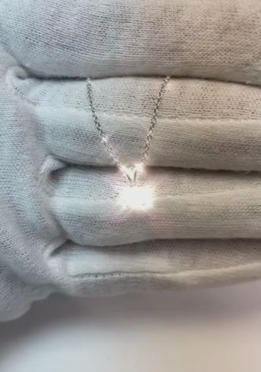 0.85 Carats Women Diamond Necklace Pendant White Gold