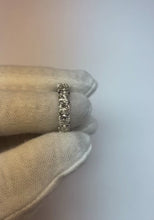 Cushion Natural Earth Mined Diamond Eternity Band 7.50 Carats White Gold 14K