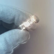 Eternity Band 11.20 Carats Natural Earth Mined Diamond Emerald Cut White Gold 14K New