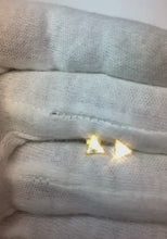 1 Carat Trilliant Cut Natural Earth Mined Diamond Stud Women Earring Pair White Gold 14K