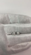 Round Natural Earth Mined Diamond Stud Earrings 1.60 Carats White Gold 14K