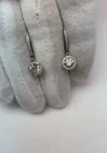 White Gold Lady Dangle Real Natural Earth Mined Diamonds Earring 14K Prong Set 2.50 Carats