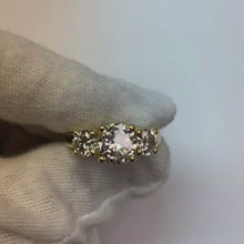 4 Ct. White Gold Natural Earth Mined Diamond Three Stone Engagement Ring