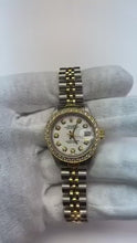 Datejust Rolex Ladies Watch Two Tone Bracelet White Diamond Dial2