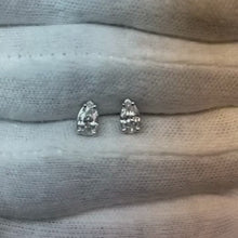 Natural Earth Mined Diamonds Stud Women Earring White Gold New 1 Carat Pear Cut G Si1