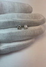 1.75 Carats Sparkling Round Cut Natural Earth Mined Diamond Stud Earring White Gold 14K