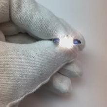 Blue Sapphire Natural Earth Mined Diamond Ring 3.20 Ct. 3 Stone Old Miner