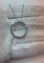 2 Cts. Natural Earth Mined Diamond Circle Of Love Pendant Necklace Without Chain Gold 14K