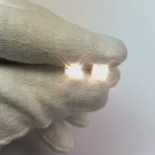 1 Carat Princess Cut Four Prong Set Natural Earth Mined Diamond Stud Earring