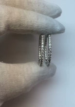 F Vvs1 Round Cut 4.80 Carats Natural Earth Mined Diamonds Hoop Earrings White Gold 14K