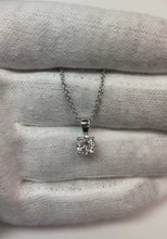 0.75 Ct Round Cut Solitaire Natural Earth Mined Diamond Necklace Pendant