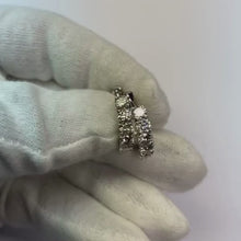 Round Natural Earth Mined Diamond Hoop Earring 2 Carats Jewellery Vs1 F