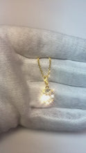Yellow Gold 14K 3.25 Carats Sparkling Natural Earth Mined Diamonds Pendant Necklace