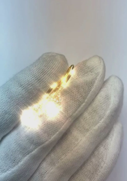 3.51 Ct. Radiant Cut Diamonds Lever Backs White Gold Earring