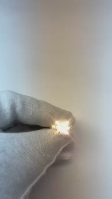 4.80 Ct Princess Cut Natural Earth Mined Diamonds Eternity Wedding Ring White Gold 14K