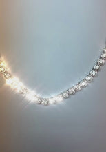 Bezel Set Real Natural Earth Mined Diamonds Tennis Necklace