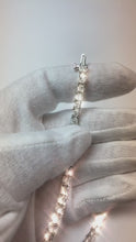 Prong Set Real Natural Earth Mined Diamonds Tennis Bracelet 13 Ct Princess Cut White Gold14K