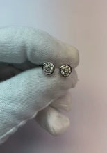 1.5 Ct Bezel Set F Vs1 Round Natural Earth Mined Diamond Stud Earring White Gold