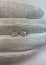 2 Carats Natural Earth Mined Diamond Ladies Stud Earring White Gold 14K
