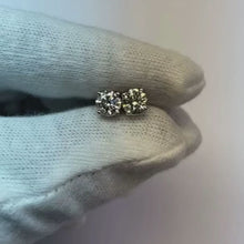 Round Cut Natural Earth Mined Diamond Stud Earrings Fine Jewellery 1.50 Carats White Gold 14K
