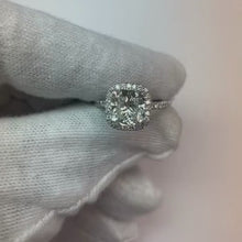 3.80 Carats Natural Earth Mined Diamond Engagement Ring Halo Gold White 14K