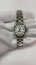 Ladies Ss Jubilee Bracelet White Natural Earth Mined Diamond Dial Rolex Datejust Watch