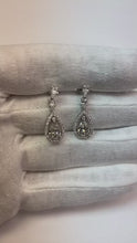 4 Carat Natural Diamond Dangle Earring Pair Pear Drop Earring