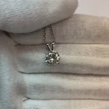 Gorgeous 3 Ct Solitaire Round Cut Natural Earth Mined Diamond Pendant Necklace White Gold