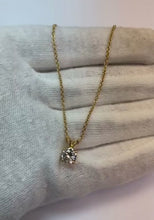 1 Carat Solitaire Round Natural Earth Mined Diamond Necklace Pendant White Gold 14K