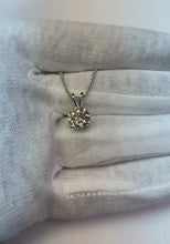 Solitaire Gorgeous 2 Carat Round Natural Earth Mined Diamond Pendant Necklace White Gold