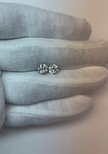 2.00 Carats Real Natural Earth Mined Diamonds Women Studs Earrings 14K White Gold