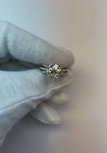 Natural Earth Mined Diamonds Engagement Ring 5 Carats Triple Shank Pave White Gold 14K