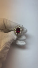 Red Ruby Gemstone Cocktail Ring