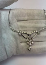 14K White Gold Round Natural Earth Mined Diamond Lady Necklace Sparkling Jewellery 4 Carats