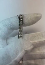 21 Carats Princess Cut Natural Earth Mined Diamond Tennis Bracelet White Gold 14K