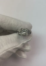 Big Natural Earth Mined Diamond Ring 4.5 Ct. Three Stone Gold Engagement Ring