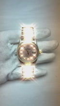 Rolex Datejust 36 mm Pink Mother of Pearl Natural Earth Mined Diamond Dial Two Tone Watch